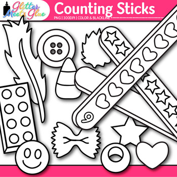 Counting sticks clipart popsicle stick sorting math clip art black white png