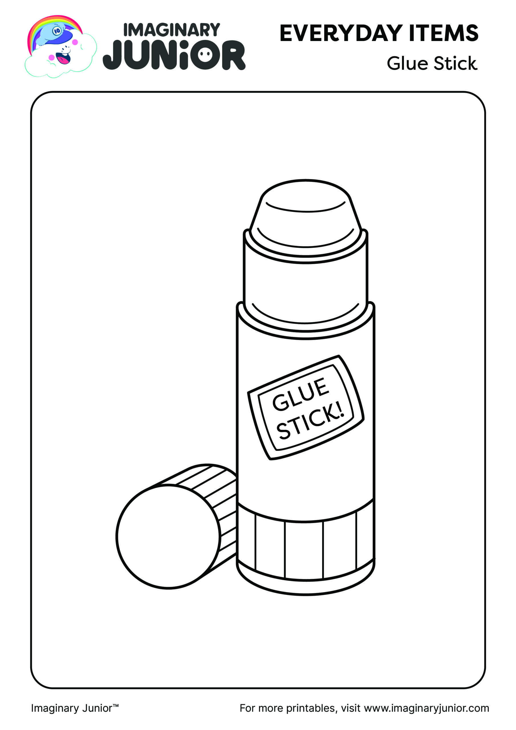 Glue stick printables coloring pages edition