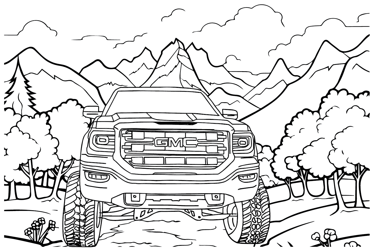 Gmc coloring pages