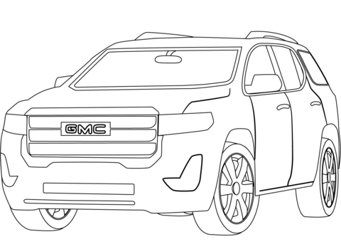 Gmc coloring pages free coloring pages