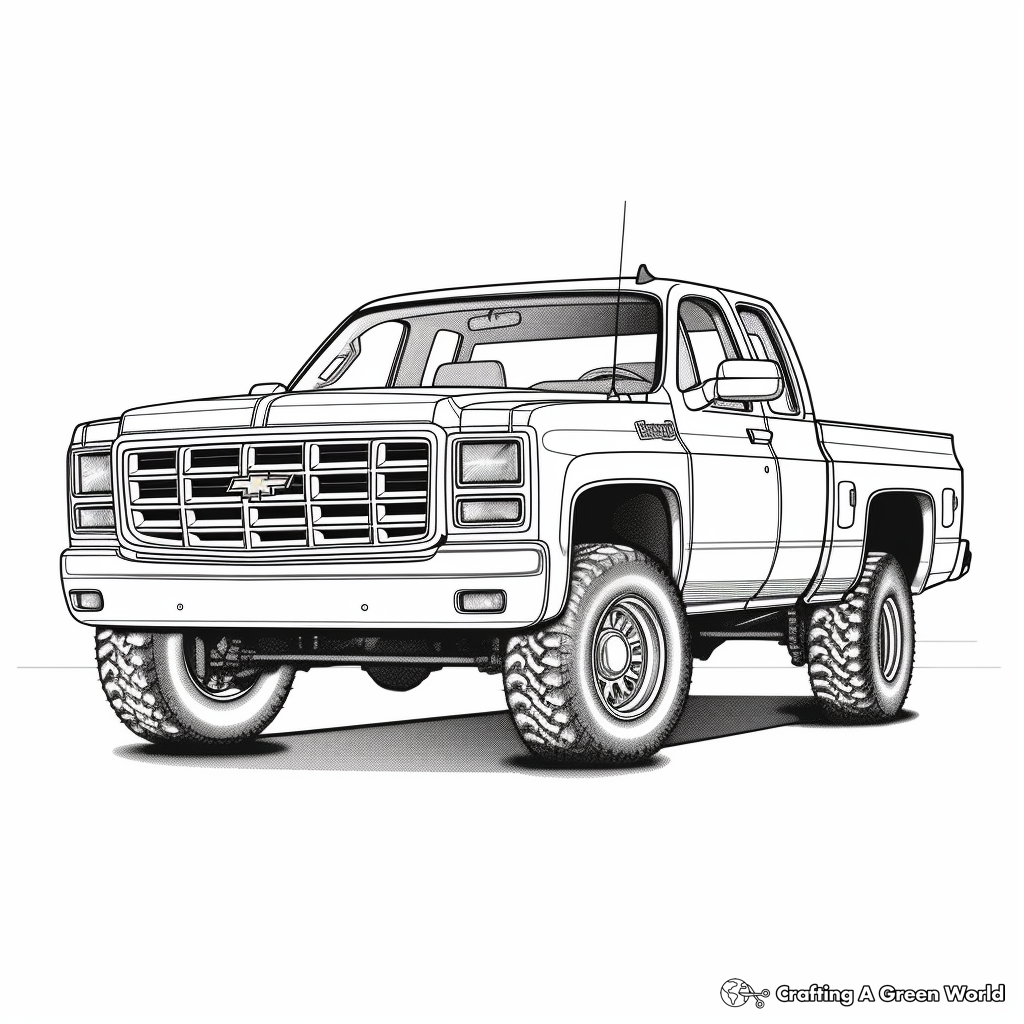 Pickup truck coloring pages