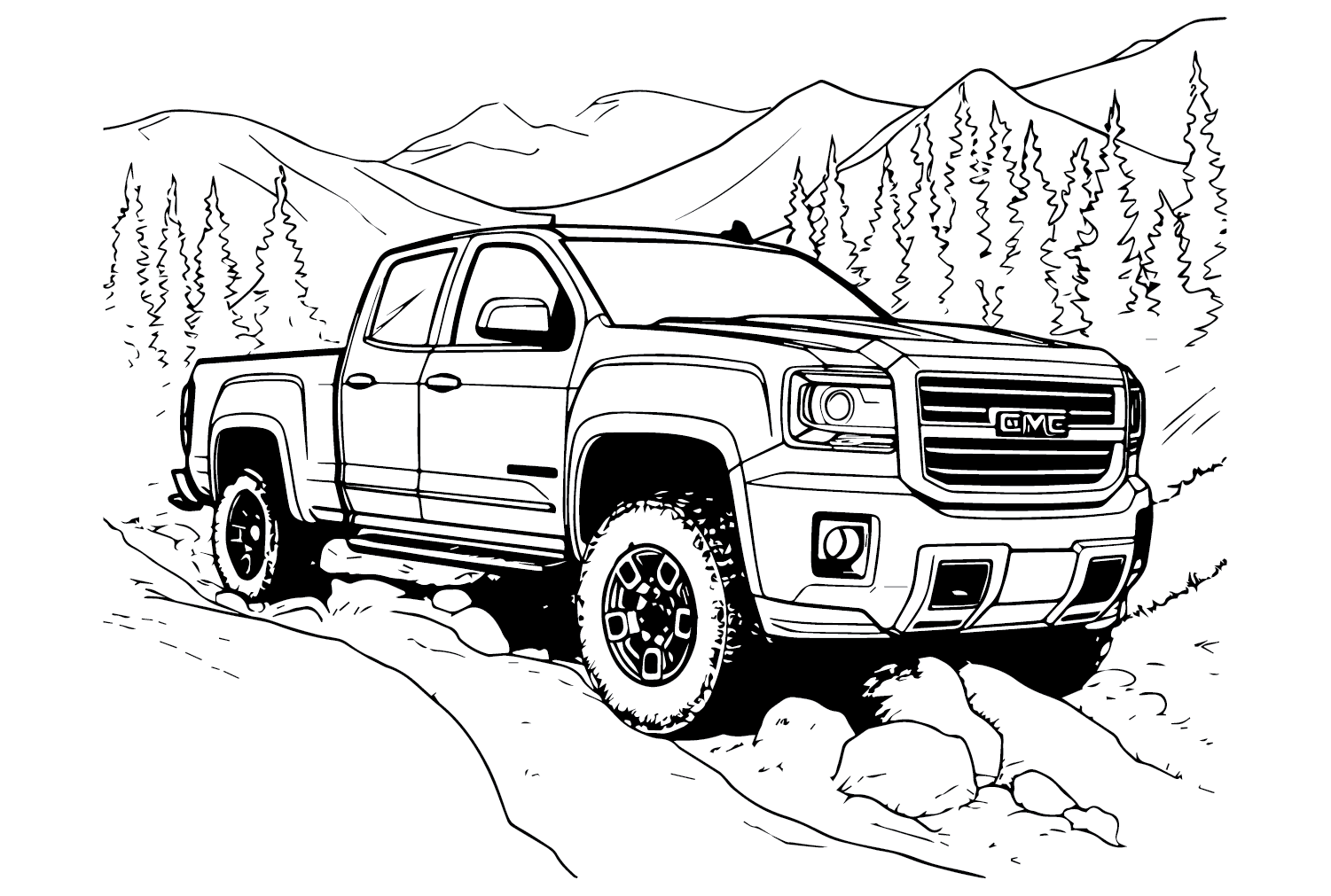 Gmc coloring pages