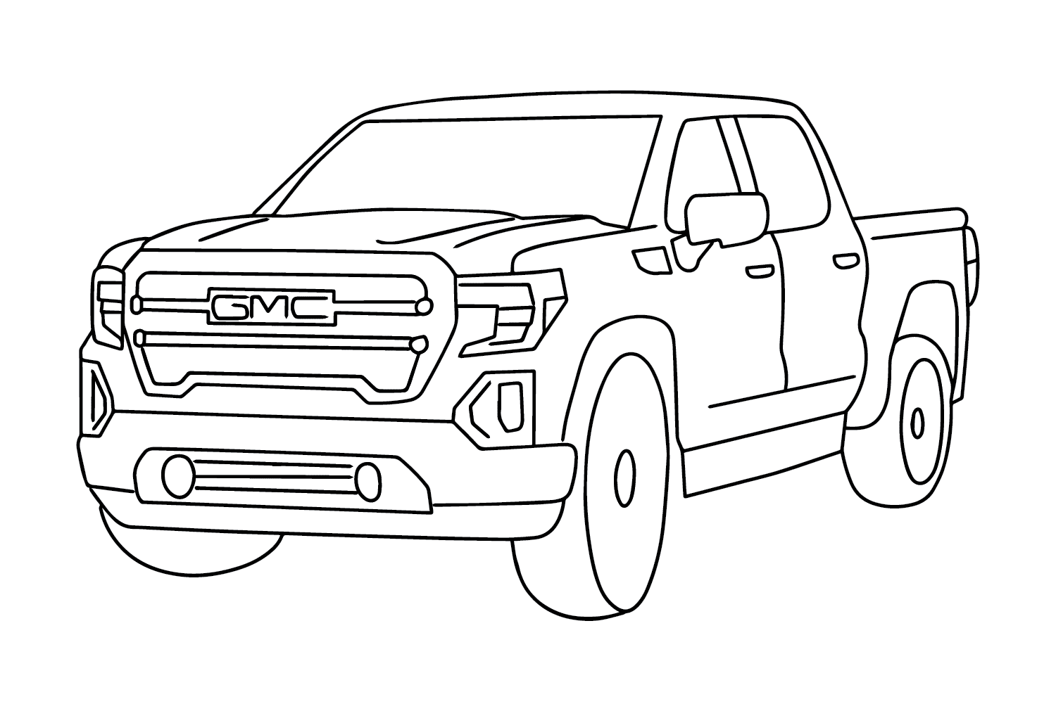 Gmc coloring pages