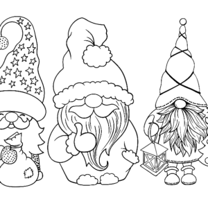 Gnome coloring pages printable for free download