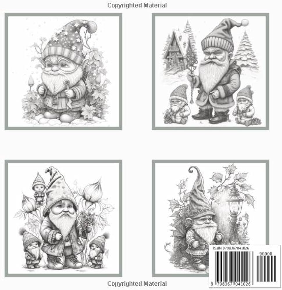 Christmas gnomes coloring book volume