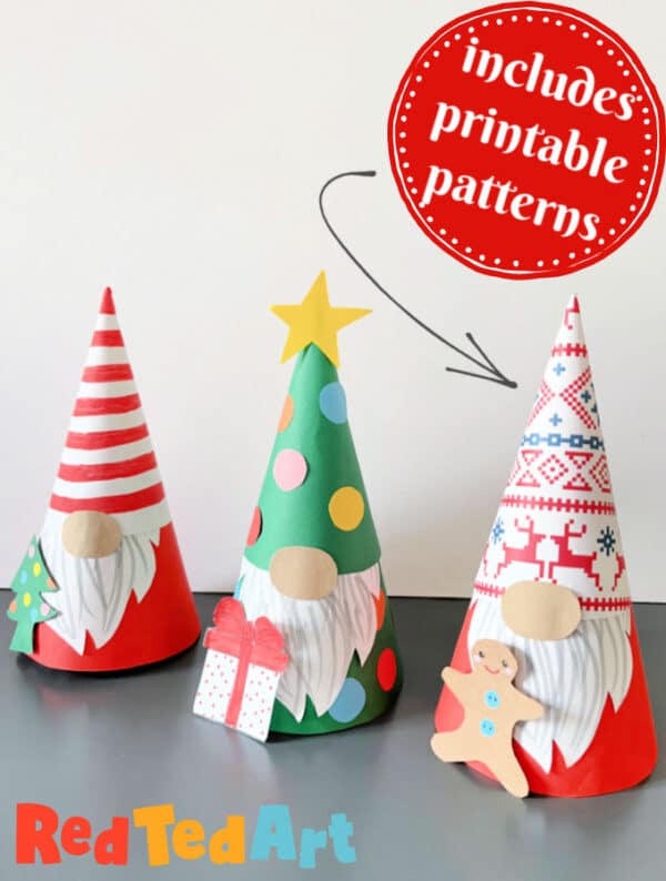 D paper christmas gnomes