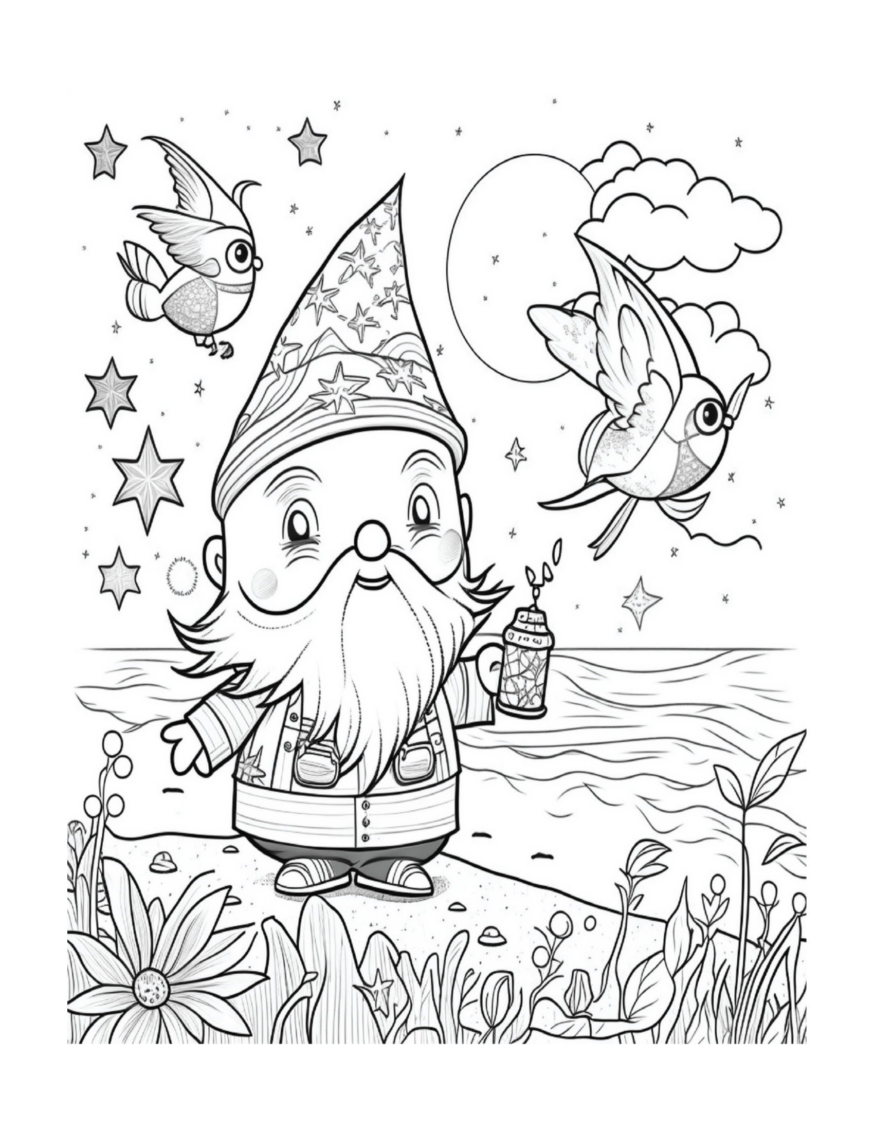 Get creative with summer gnome coloring pages made by teachers