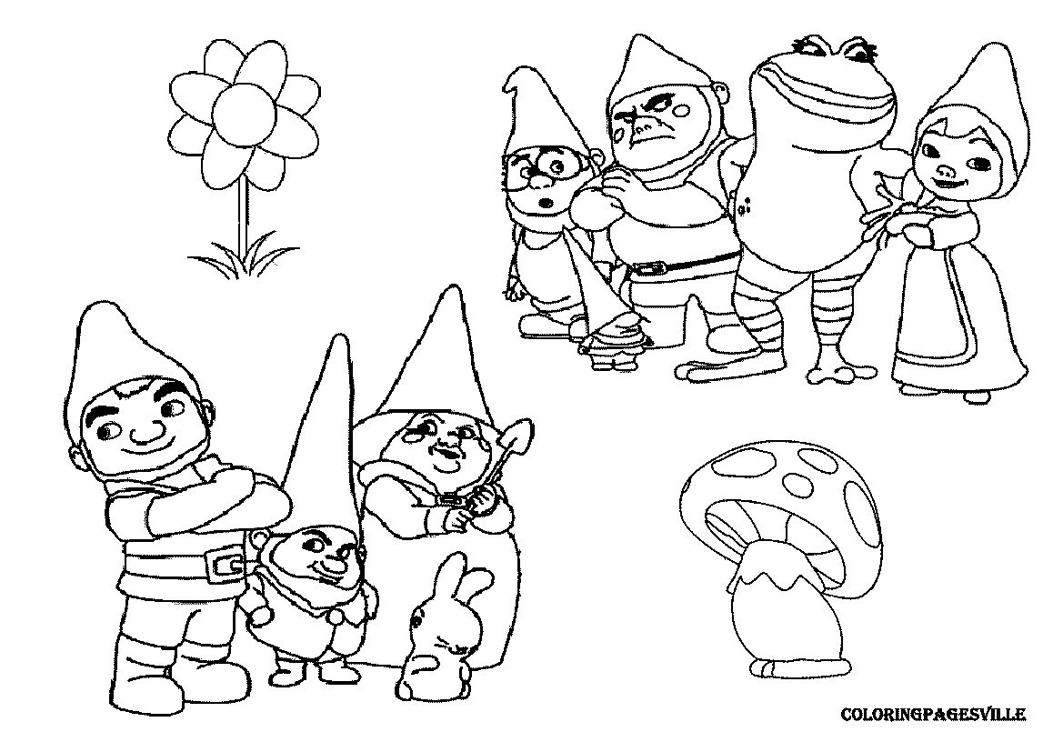 Gnomeo juliet coloring pages