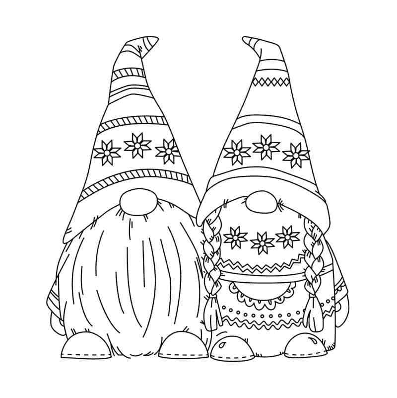 Gnome coloring pages printable for free download