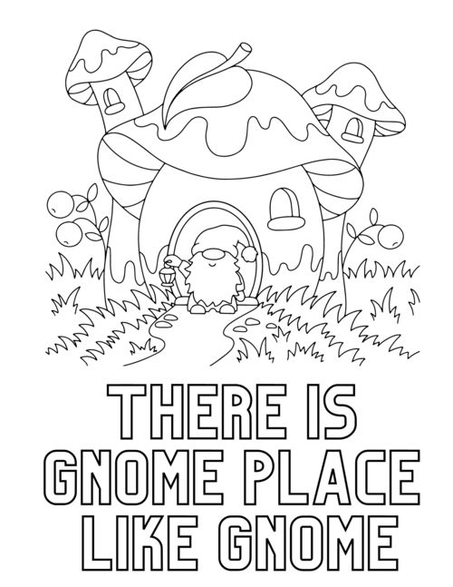 Cute gnome house coloring pages house colouring pages coloring pages gnome house