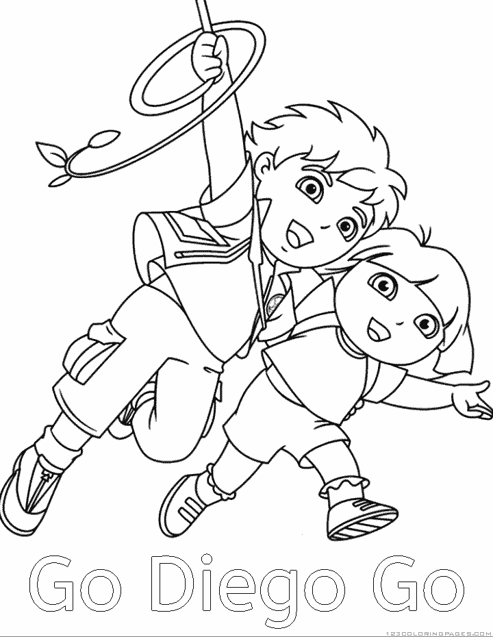 Go diego go coloring pages