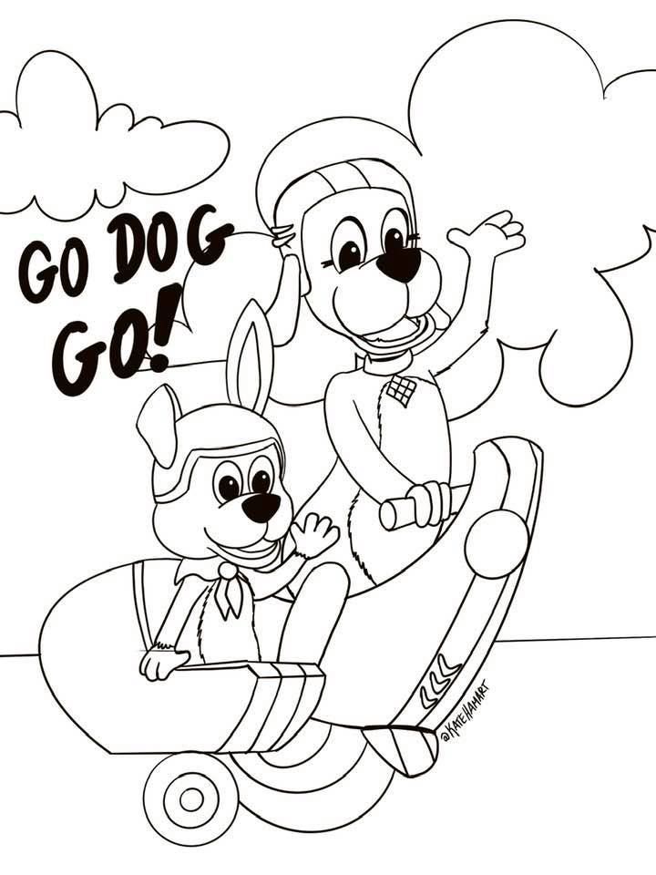 Go dog go coloring sheets