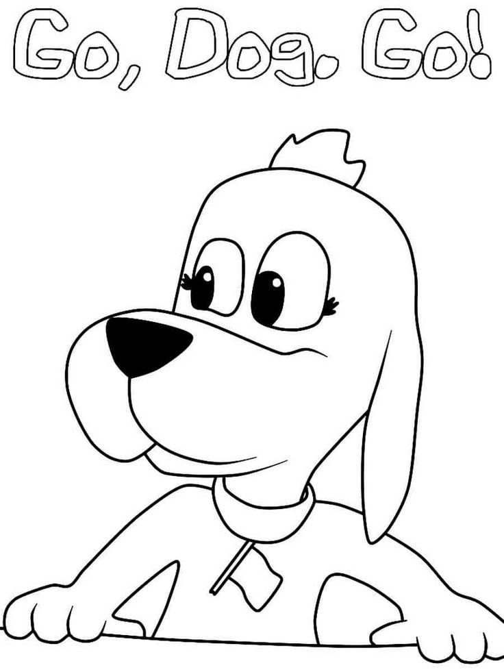 Go dog go coloring pages cartoon coloring pages coloring pages dogs