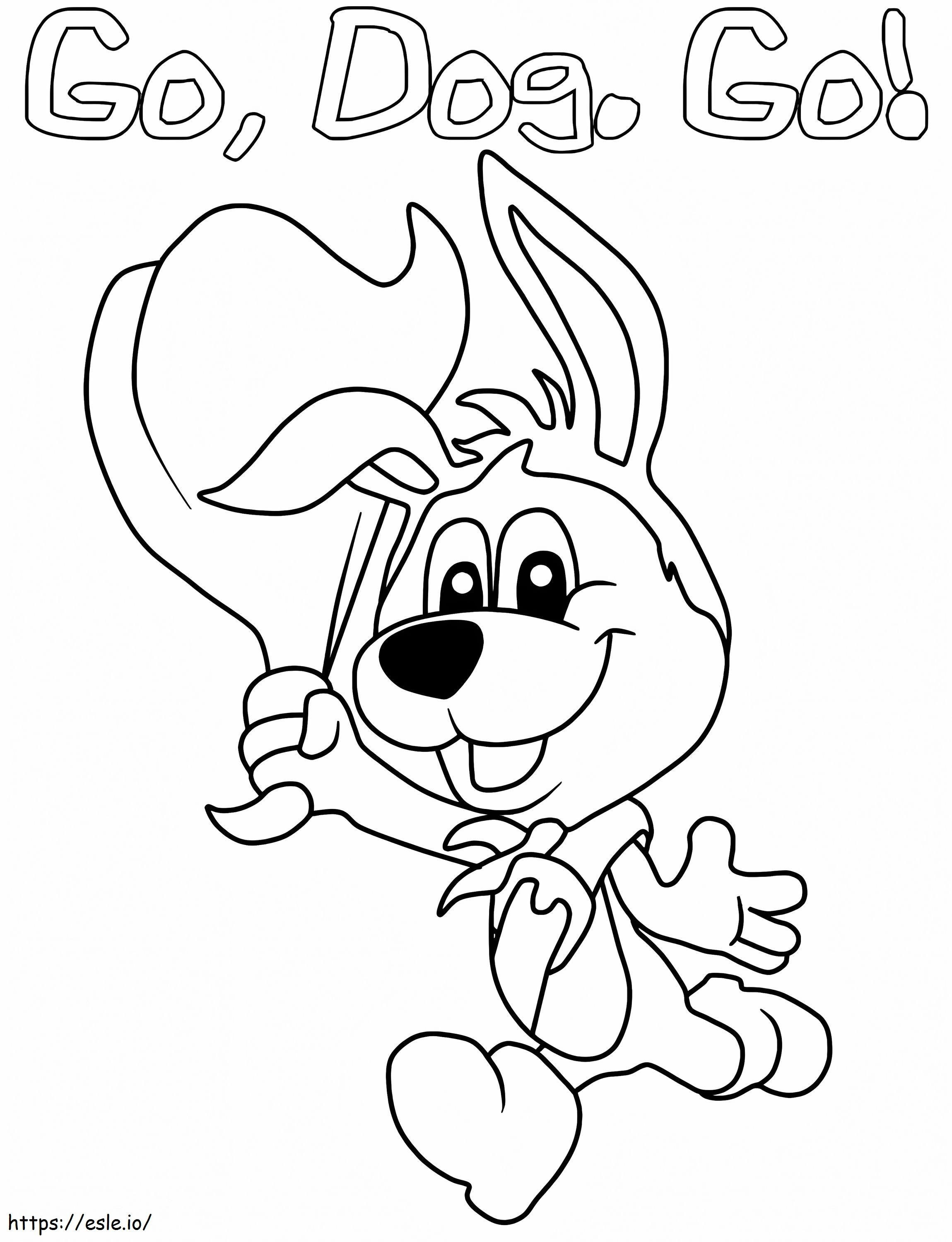 Scooch pooch from go dog go coloring page