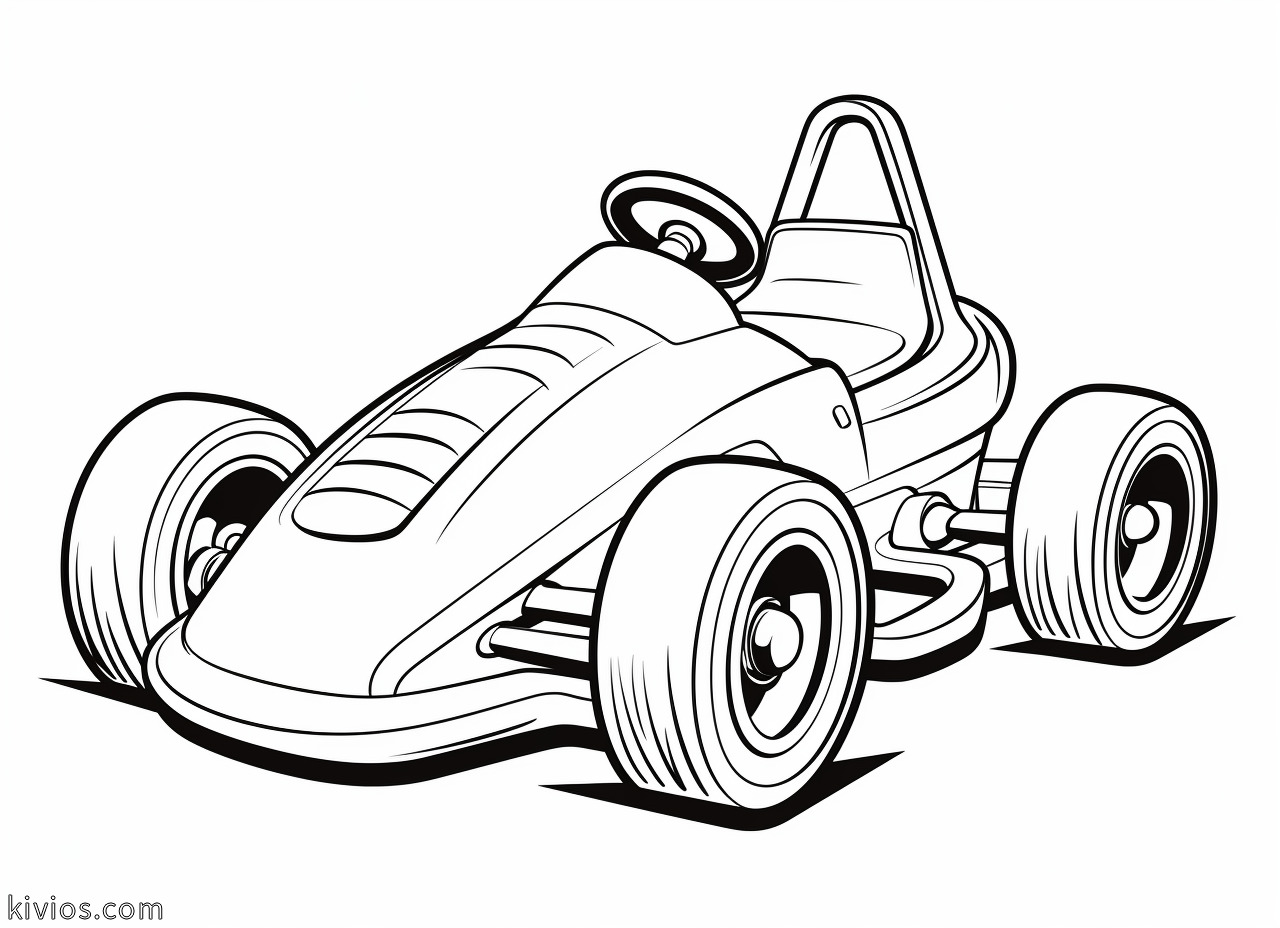 Go kart coloring pages fun and educational activities for kids