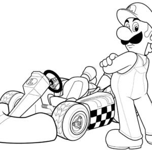 Mario kart coloring pages printable for free download