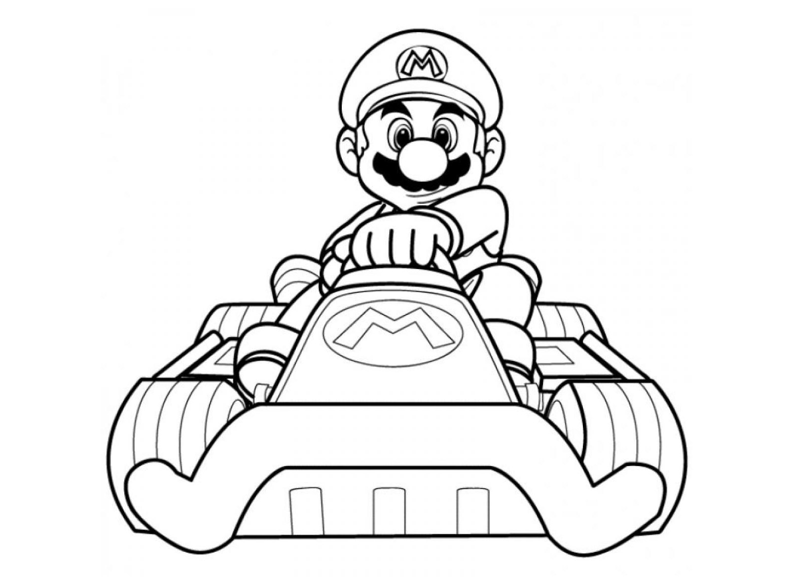 Mario kart coloring pages to download