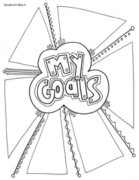 Goal setting coloring pages