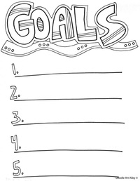 Goal setting coloring pages