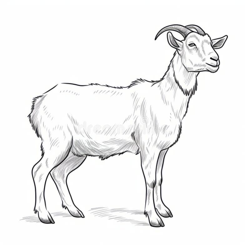 Coloring pages goat stock illustrations â coloring pages goat stock illustrations vectors clipart