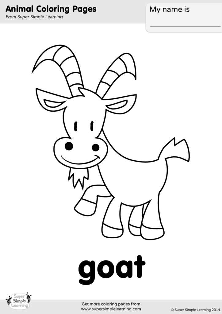 Goat coloring page