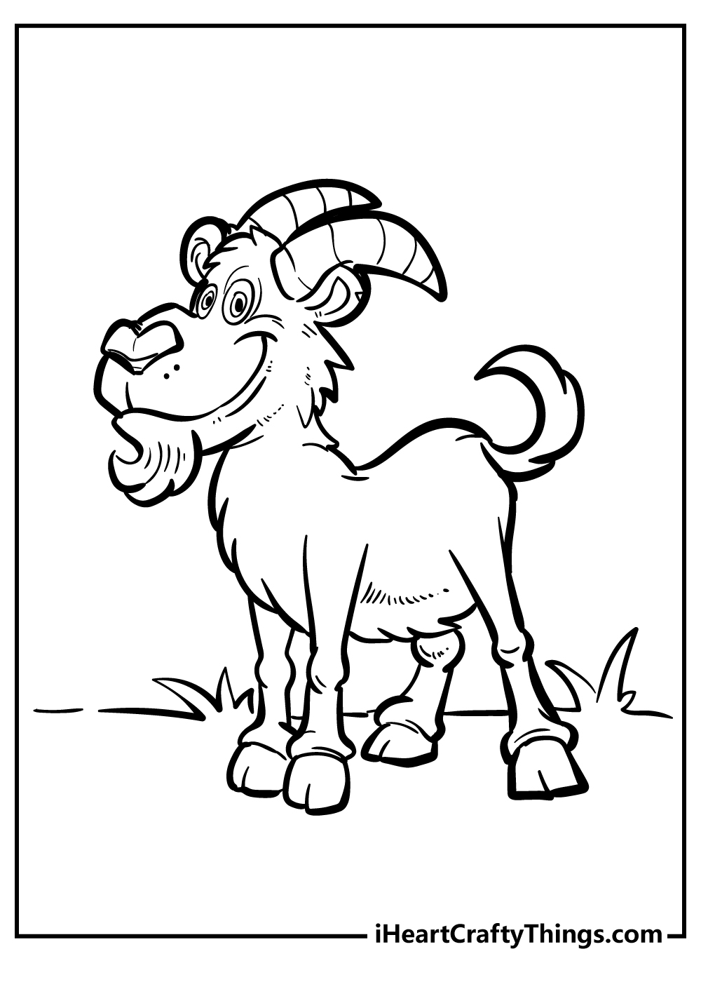 Goat coloring pages free printables