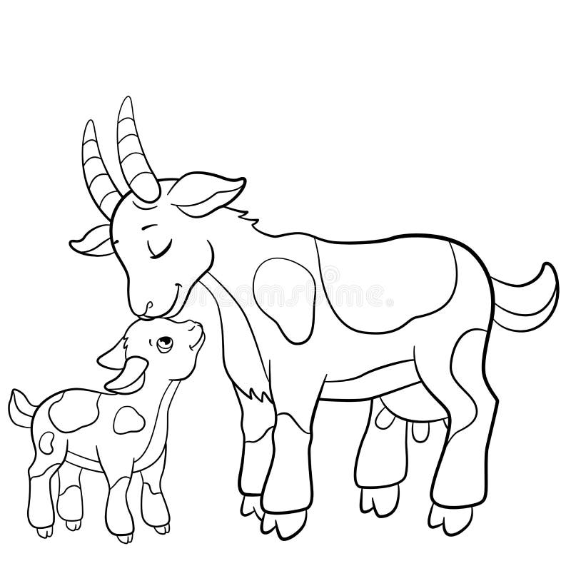 Coloring pages goat stock illustrations â coloring pages goat stock illustrations vectors clipart