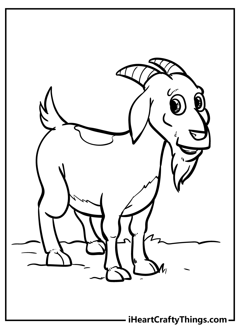 Goat coloring pages free printables