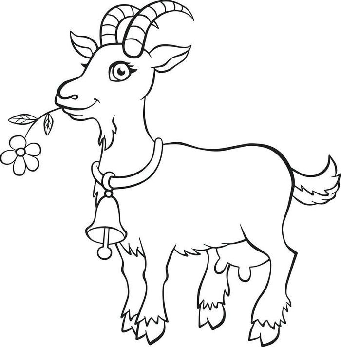 Cute goat coloring pages coloring pages for kids animal coloring pages coloring pages
