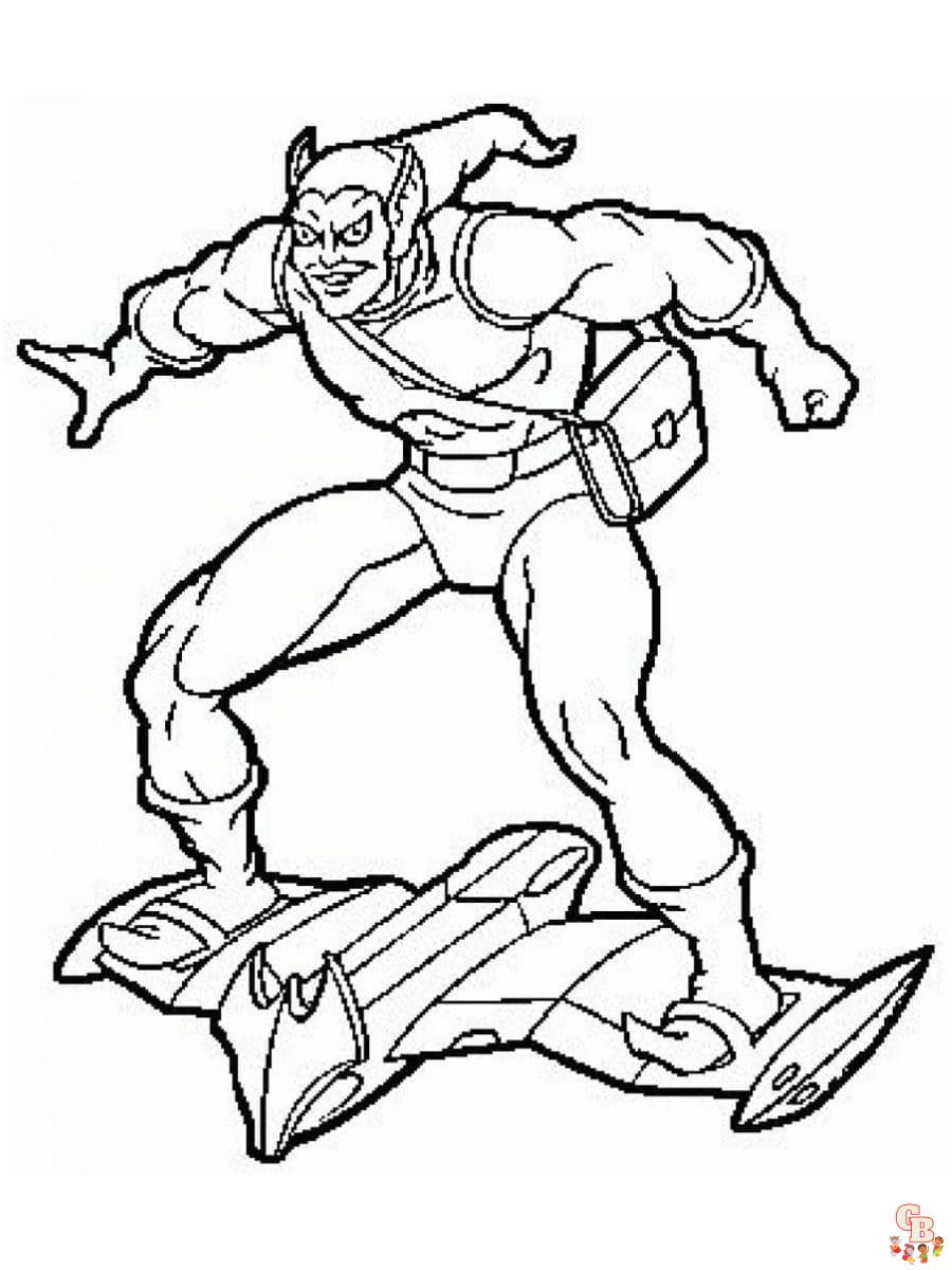 Printable green goblin coloring pages free for kids and adults