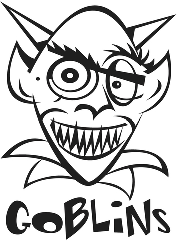 Goblin coloring page free printable coloring pages