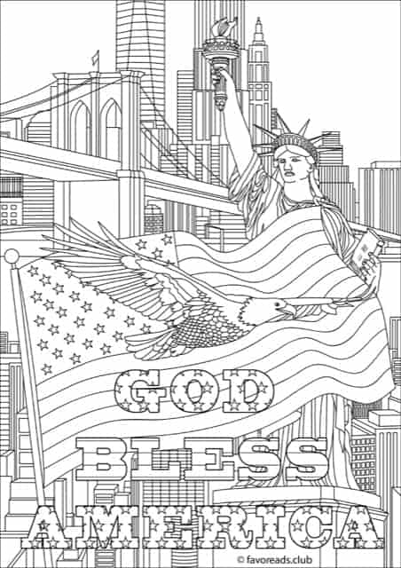 God bless america â favoreads coloring club