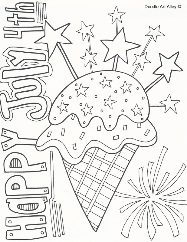 Independence day coloring pages