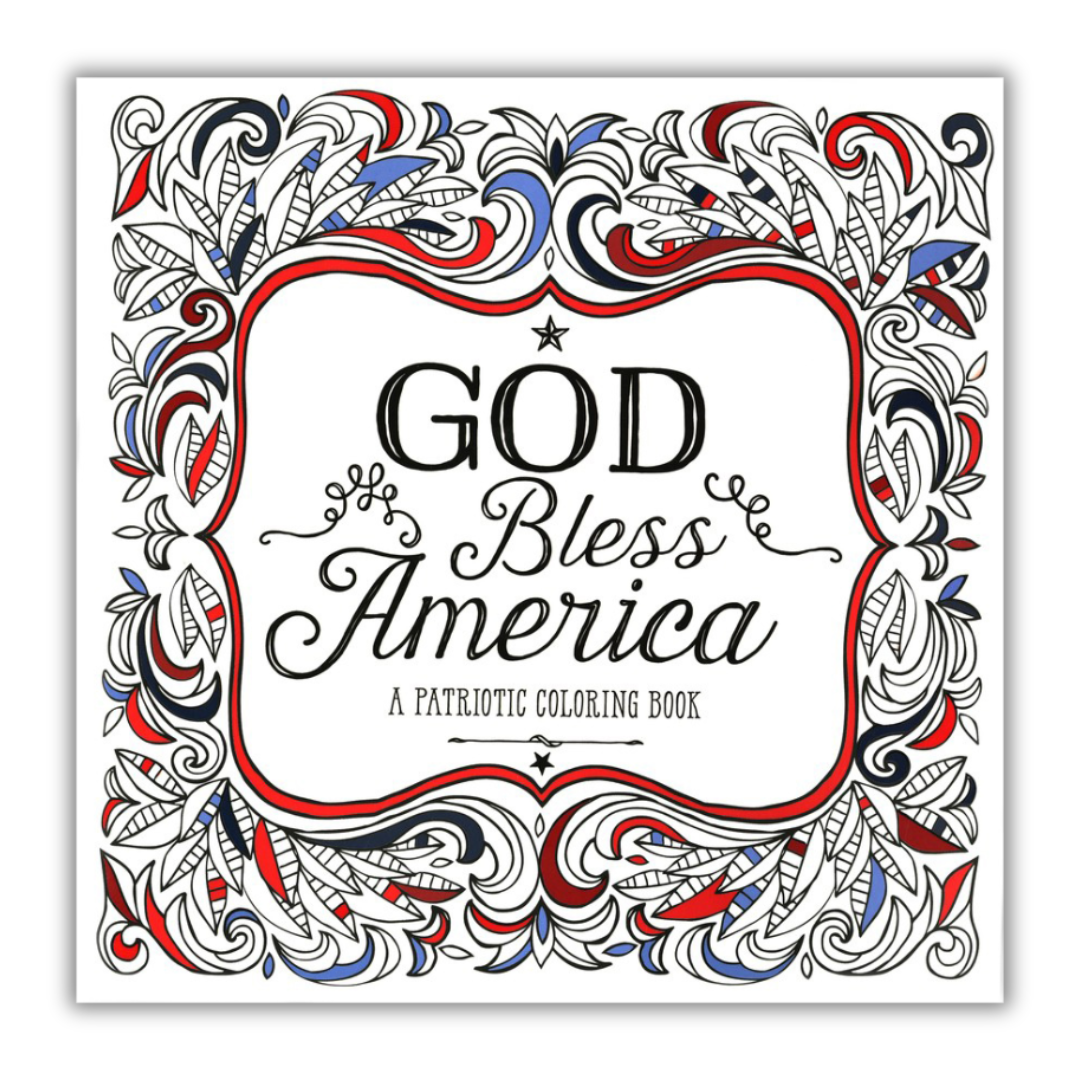 God bless america patriotic adult coloring book â