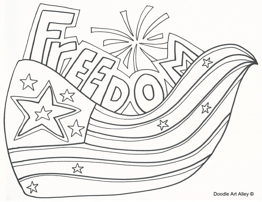 Independence day coloring pages