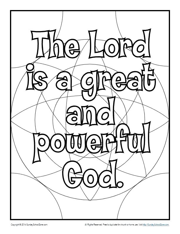 Bible coloring page for kids bible phrase