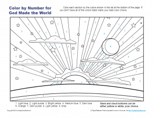 Bible coloring pages for kids creation
