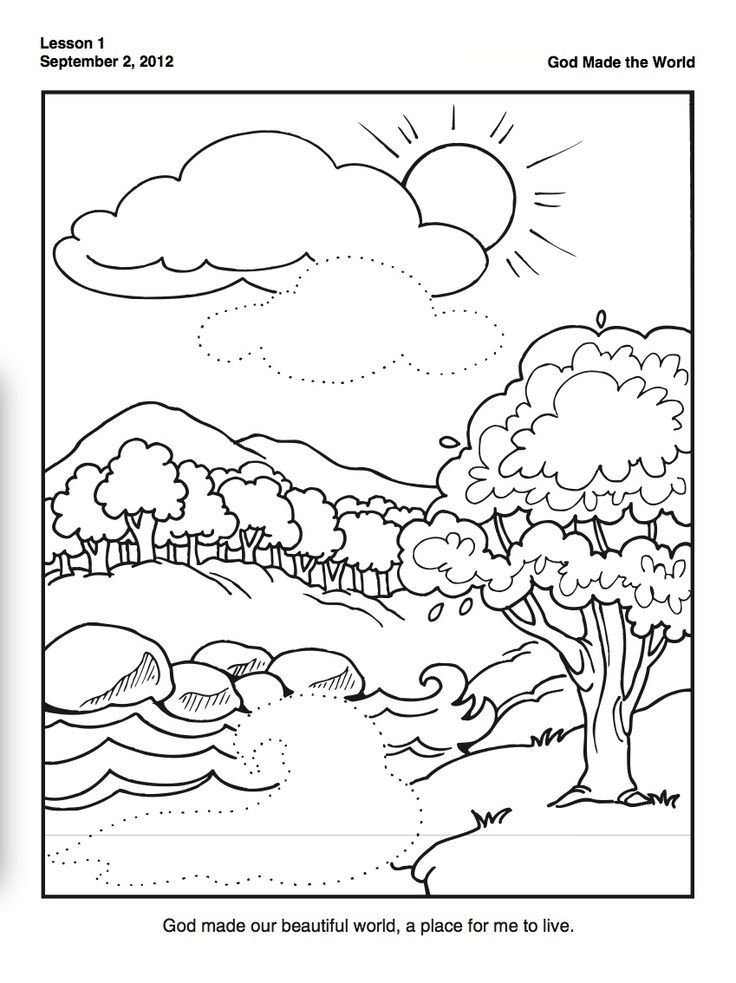 God made our world creation coloring pages â coloringrocks creation coloring pages bible coloring pages sunday school coloring pages