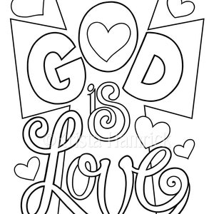 God is love love one another coloring pages for children