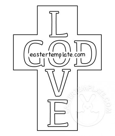 God is love cross coloring page