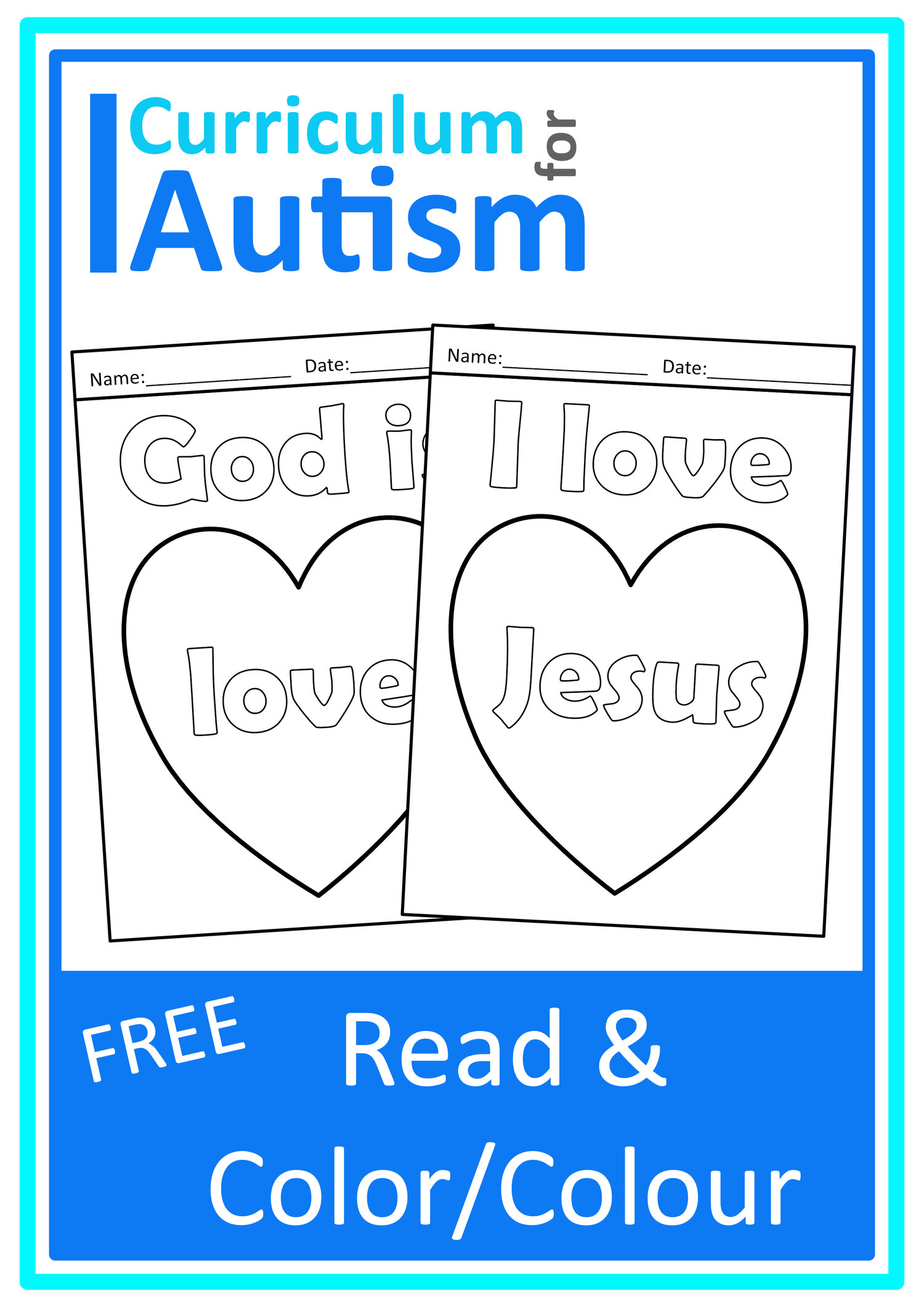 Free god is love coloring pages autism special needs sunday school kids ministry childrens church â curriculum for autism