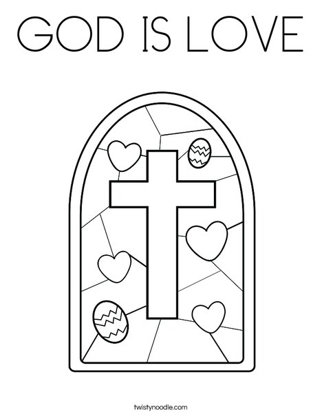 God is love coloring page