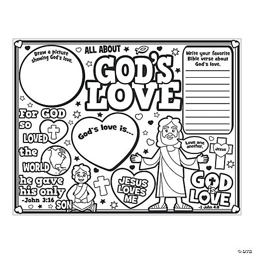 Oriental trading customer reviews color your own all about gods love posters