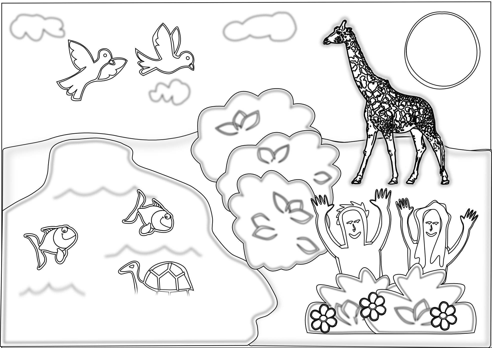 Creation coloring pages