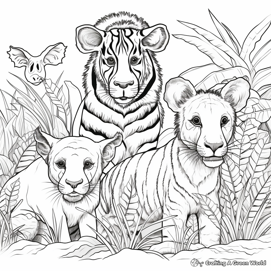 God made the animals coloring pages