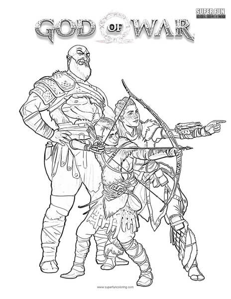 God of war coloring page