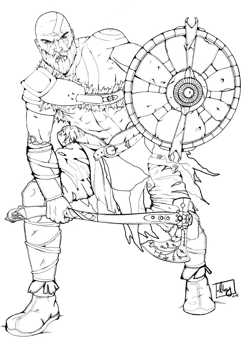 Kratos god of war by a