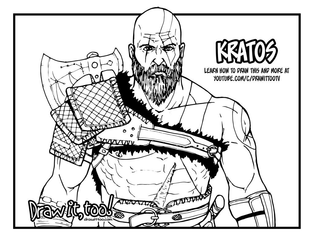 How to draw kratos god of war drawing tutorial