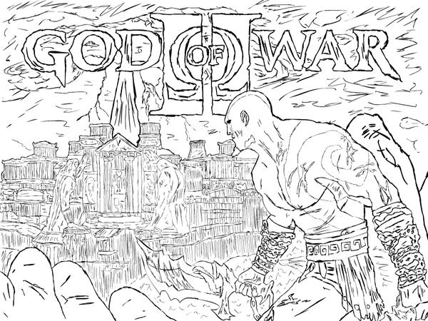 God of war kratos no color by irishplayer on