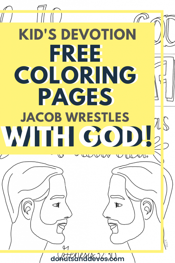 Jacob wrestles with god coloring pageactivity sheet ep